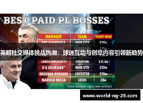 英超社交媒体挑战热潮:球迷互动与创意内容引领新趋势 英超社交媒体挑战热潮:球迷互动与创意内容引领新趋势