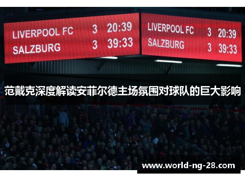 范戴克深度解读安菲尔德主场氛围对球队的巨大影响